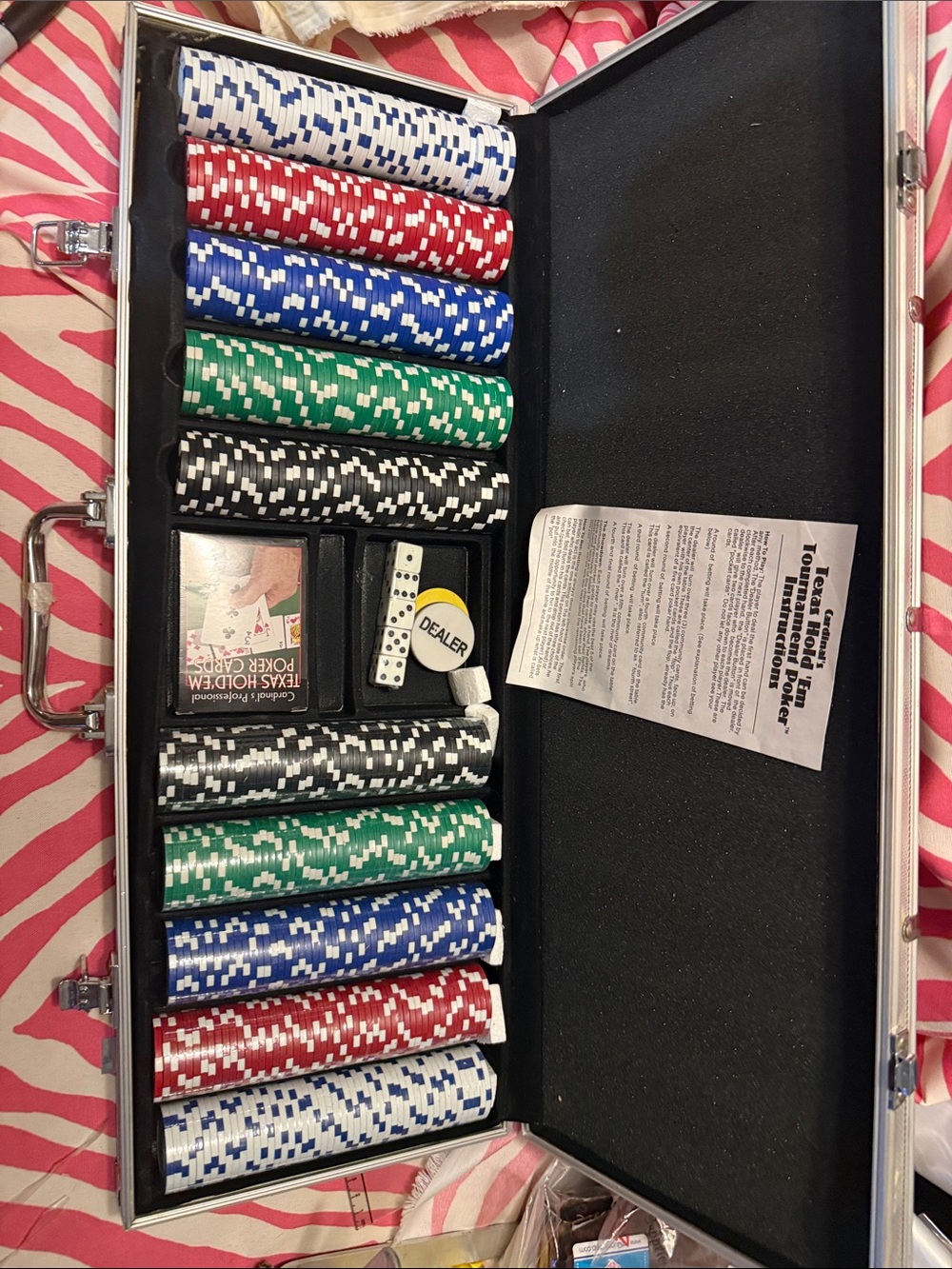Deluxe Poker Chip Set — Multicolor Casino Game Set